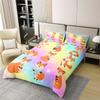 100% Cotton Cartoon Fox Bedding Sets Full for Girls Pink Galaxy Comforter Cover, Pastel Glitters Bed Sets, Funny Animal Duvet Cover Cute Kawaii Quilt Cover for Kids Bedroom 3Pcs Cozy (No Comforter) view 2
