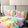 100% Cotton Cartoon Fox Bedding Sets Full for Girls Pink Galaxy Comforter Cover, Pastel Glitters Bed Sets, Funny Animal Duvet Cover Cute Kawaii Quilt Cover for Kids Bedroom 3Pcs Cozy (No Comforter) view 4