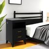 LED Night Stand with Gun Drawer for Bedroom, Charging Bedside Table with USB & Type-C Port, Modern End Table with Human Sensor Light -Black view 4