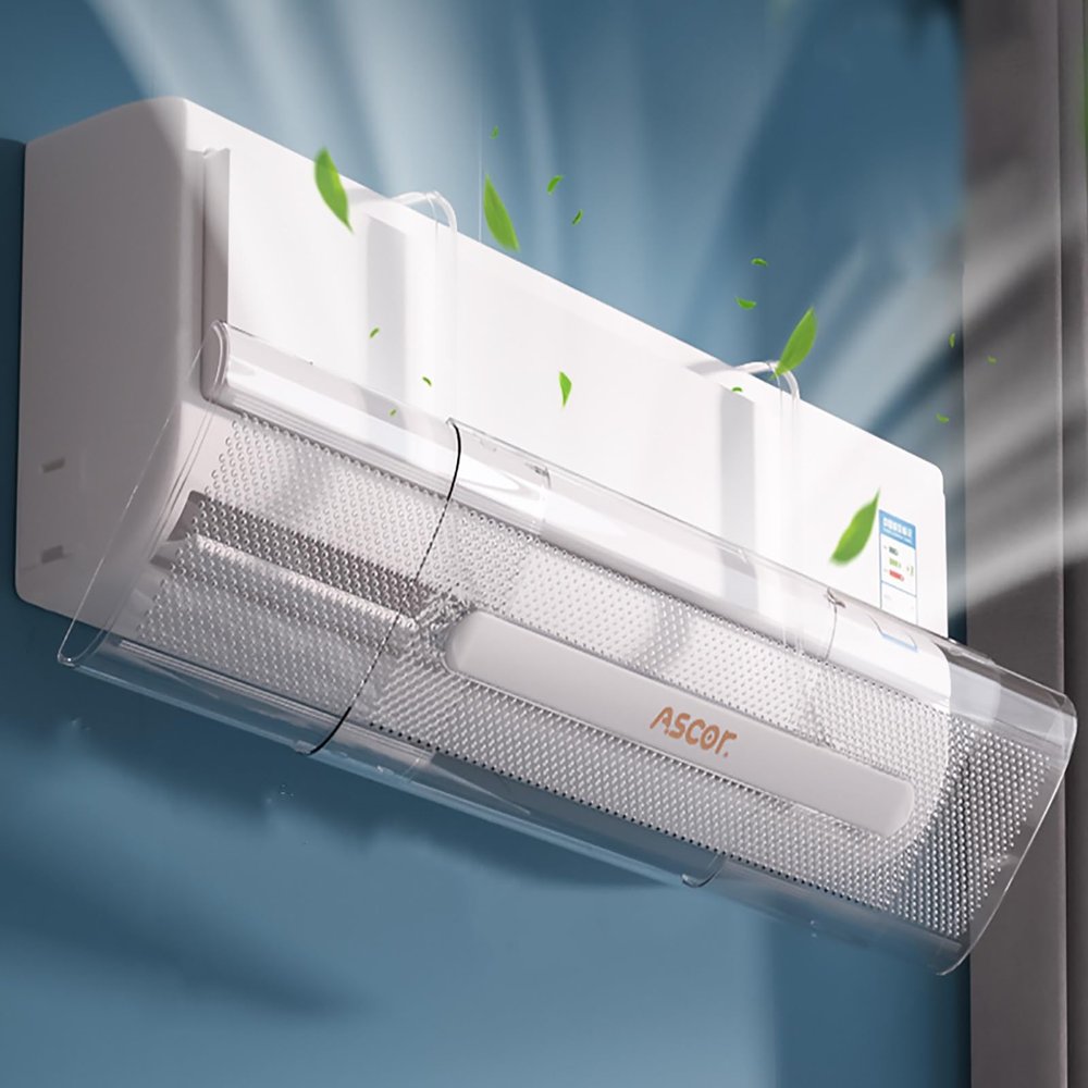 MKYOKO Air Conditioner Deflector, Wall Air Conditioner Windshield, Air Conditioner Vent Deflector, Helps Cooling/Heating Air Circulation Anti Direct Blowing (Size : Two)