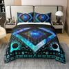 Boho Dream Catcher 100% Cotton Duvet Cover Queen Hippie Sun and Moon Bedding Set Bohemian Exotic Comforter Cover Psychedelic Cosmos Nebula Bed Sets Trippy Ethnic Tribe Bedding with Zipper 3Pcs view 1