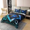 Boho Dream Catcher 100% Cotton Duvet Cover Queen Hippie Sun and Moon Bedding Set Bohemian Exotic Comforter Cover Psychedelic Cosmos Nebula Bed Sets Trippy Ethnic Tribe Bedding with Zipper 3Pcs view 3