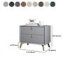 HM&DX Solid Wood Nightstand with 2 Drawer Bedside Table Modern End Side Table Side Bed Table with Sliding Drawer Metal Legs Modern Bedside Table e Sofa End Side Table, Off White view 2
