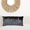 HomeRoots 35" Black Hong Kong Nighttime Skyline Lumbar Decorative Pillow view 3