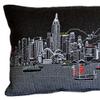 HomeRoots 35" Black Hong Kong Nighttime Skyline Lumbar Decorative Pillow view 4