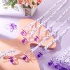 Tigeen 36 Pcs Shower Party Pacifiers Necklace Acrylic Pacifiers Favors Plastic Charm for Shower Party Decorations Table Scatter, Girl Style(Purple, White) view 4