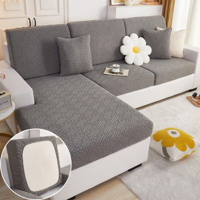 Dosurgorn Magic Sofa Covers, Magic Sofa Covers, 2023 New Wear-Resistant Universal Stretch Magic Sofa Cover (Gentleman Gray,Pillow Cover)