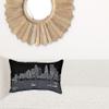 HomeRoots 25" Black Minneapolis Nighttime Skyline Lumbar Decorative Pillow view 2
