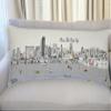 HomeRoots 35" White Miami Daylight Skyline Lumbar Decorative Pillow view 1