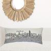 HomeRoots 35" White Miami Daylight Skyline Lumbar Decorative Pillow view 3