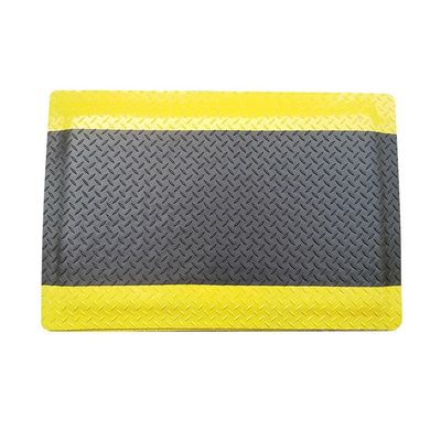 Elasticity Rubber Floor Mat, Cushioned Kitchen Mat - Non Slip Foam Comfort Cushion for Standing Desk, Office Or Garage Floor (Color : Black, Size : 60x60x2cm)