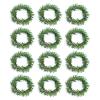 12pcs Christmas Napkin Rings,Christmas Napkin Holder, Artificial Pine Needles Mini Candle Rings Wreath,Christmas Green Napkin Ring Candle Ring for Pillar Candle Christmas Holiday Table Decoration(#1) view 1