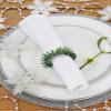 12pcs Christmas Napkin Rings,Christmas Napkin Holder, Artificial Pine Needles Mini Candle Rings Wreath,Christmas Green Napkin Ring Candle Ring for Pillar Candle Christmas Holiday Table Decoration(#1) view 4