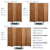 LXLZYXSF 180 170 150 cm Tall Room Divider Foldable Bamboo Partition 5 4 3 Panel, Floor-Standing Portable Indoor Space Separator with Wood Base, Parlors Barrier (Size : 1.7x0.4m/67"x15.7" 3 Panel) view 2
