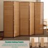 LXLZYXSF 180 170 150 cm Tall Room Divider Foldable Bamboo Partition 5 4 3 Panel, Floor-Standing Portable Indoor Space Separator with Wood Base, Parlors Barrier (Size : 1.7x0.4m/67"x15.7" 3 Panel) view 3
