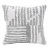HomeRoots 22" X 22" Sage Green and White 100% Cotton Striped Zippered Pillow view 1