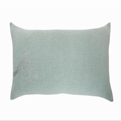 HomeRoots 14" X 36" Blue Mint and Silver Polyester Geometric Zippered Pillow