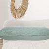 HomeRoots 14" X 36" Blue Mint and Silver Polyester Geometric Zippered Pillow view 2