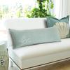 HomeRoots 14" X 36" Blue Mint and Silver Polyester Geometric Zippered Pillow view 3