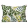 HomeRoots 14" X 20" Forest Green and Yellow Polyester Floral Zippered Pillow view 1