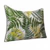 HomeRoots 14" X 20" Forest Green and Yellow Polyester Floral Zippered Pillow view 2