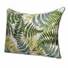 HomeRoots 14" X 20" Forest Green and Yellow Polyester Floral Zippered Pillow view 3