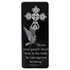 Cottage Garden EBKM-EM115S Stand Firm in Faith Black and Silver Tone 6 x 3 Inch Paper Cross Embellished Place Keeper Bookmark Pack of 12 view 1