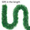 50ft Christmas Garland,Greenery Artificial Pine Garland Twisted Hanging Garland Holiday Decor for Stairs Mantle Fireplace Home Party Holiday Christmas Decoration Indoor Outdoor Decor view 2