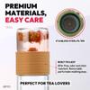 Ukiyo Sense Premium Double-Wall Glass Tea & Fruit Infuser Bottle - Travel Tumbler with Stainless Steel Filter and Neoprene Sleeve view 3
