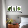 3 Piece Tropical Plant Framed Wall Art for Living Room Decor Wall Monstera Decor for Bedroom Green Leaf Jungle wall art, Modern Home Decor Framed Ready to Hang on Wall (8.5" x 11" (L X W)) view 3