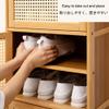 Rattan Shoe Storage Cabinet for Entryway,Narrow Shoe Cabinet, Shoe Rack,Free Standing Storage Cabinet with Doors,Bamboo Closed Shoe Rack,Shoes Organizer Cabinet,4/6/8/10/11 Tier ( Size : 11 tier ) view 4