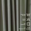 CASANEMA Pinch Pleated Faux Velvet Look Extra Long Room Darkening Home Decor Curtain (1 Panel) Custom Made Curtains - Made in Turkey, Leaf Green (100" W x 95" L) view 2