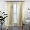 CASANEMA Pinch Pleated Faux Velvet Look Thermal Insulated 100% Blackout Linening Room Darkening Noise Reducing (1 Panel) Custom Made Curtains - Made in Turkey, Cream (52" W x 84" L) view 1