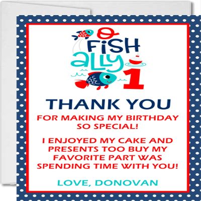 Boys 1st Birthday Invitation, Officially One Party Invite For Boys, First Birthday Party Invitations for Boys (Thank You Card)