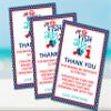 Boys 1st Birthday Invitation, Officially One Party Invite For Boys, First Birthday Party Invitations for Boys (Thank You Card) view 2