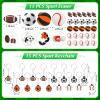 Aoriher 85 Pcs Sport Party Favors, 15 Sets Sport Goodie Silicone Bracelets Mini Stress Ball Keychain Temporary Tattoo Sticker Eraser for Birthday Party Supplies Total view 3