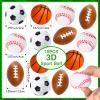 Aoriher 85 Pcs Sport Party Favors, 15 Sets Sport Goodie Silicone Bracelets Mini Stress Ball Keychain Temporary Tattoo Sticker Eraser for Birthday Party Supplies Total view 4