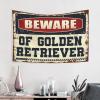 Abipuir Bedroom Door Decorations Beware of Golden Retriever Tapestry Things for Boys Room Funny Sogns (Size : 100X150CM) view 2