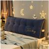 EORNOW Triangular Headboard Pillow, Large Backrest Cushion/Bedside Cushions, Large Throw Pillows Reading Pillow with Detachable Zipper Cover (Color : Dark Blue, Size : 180cm/71inch) view 1