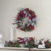 Northlight Houndstooth Bows and Berries Artificial Christmas Swag Unlit, 52", Green view 2