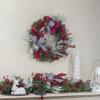 Northlight Houndstooth Bows and Berries Artificial Christmas Swag Unlit, 52", Green view 3