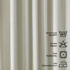 CASANEMA Pinch Pleated Faux Velvet Look Thermal Insulated 100% Blackout Linening Room Darkening Noise Reducing (1 Panel) Custom Made Curtains - Made in Turkey, Ecru (52" W x 180" L) view 2