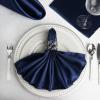 10 pcs 20-Inch Navy Blue Satin Dinner Napkins - for Wedding Party Reception Events Restaurant Kitchen Home view 2