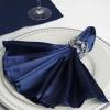 10 pcs 20-Inch Navy Blue Satin Dinner Napkins - for Wedding Party Reception Events Restaurant Kitchen Home view 3