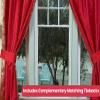 Handcrafted Fire Brick Indian Sari Curtains, Tiebacks Included Unlined Tie Top Sari Sheer Curtains, 80"W x 84"L, Beauty & Elegance for Living Rooms, Bedrooms, and Dining Rooms, Sold in Pairs view 2