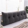 Large Backrest Cushions Triangular Reading Pillow, Headboard Pillow / Triangular Bedside Cushion, Long Pillows With Zipper Cover, Soft, Comfortable And Breathable ( Color : Black gray , Size : 200cm/7 view 1