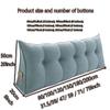 Large Backrest Cushions Triangular Reading Pillow, Headboard Pillow / Triangular Bedside Cushion, Long Pillows With Zipper Cover, Soft, Comfortable And Breathable ( Color : Black gray , Size : 200cm/7 view 4