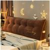 EORNOW Triangular Headboard Pillow, Large Backrest Cushion/Bedside Cushions, Large Throw Pillows Reading Pillow with Detachable Zipper Cover (Color : Dark Brown, Size : 120cm/47inch) view 1
