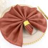 50 pcs 20-Inch Terracotta Polyester Dinner Napkins - for Wedding Party Events Restaurant Kitchen Home view 3