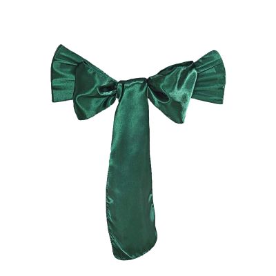 Balsa Circle 20 Hunter Green Satin Chair Sashes Bows Ties for Wedding Decorations Party Supplies Events Chair Covers Decor Banquet Reception